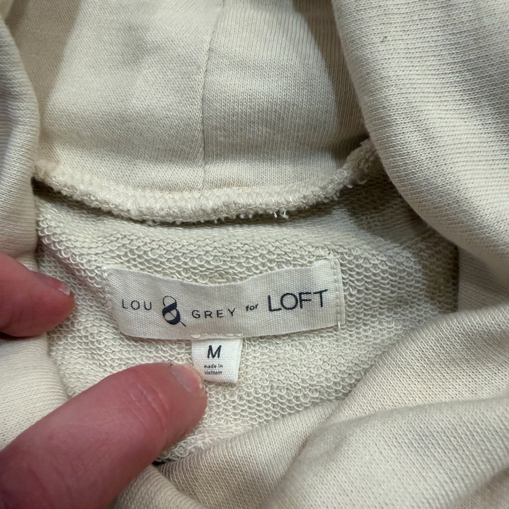 Lou & Grey Soft Cream Terry Turtleneck Sweater - Picture 5 of 8